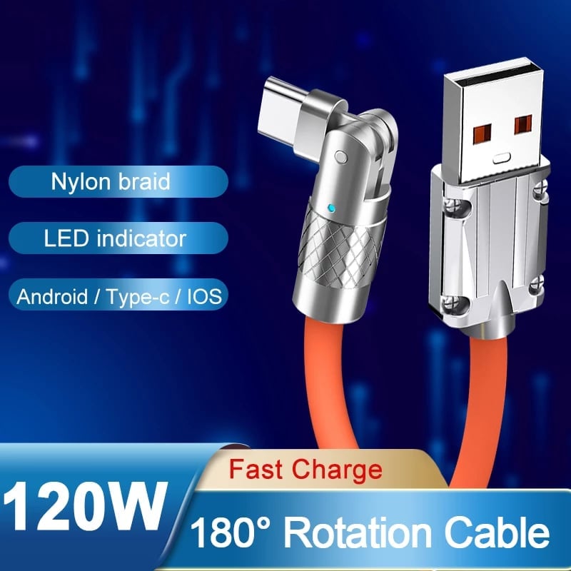 (🎄Early Christmas Sale) 180° Rotating Fast Charge Cable