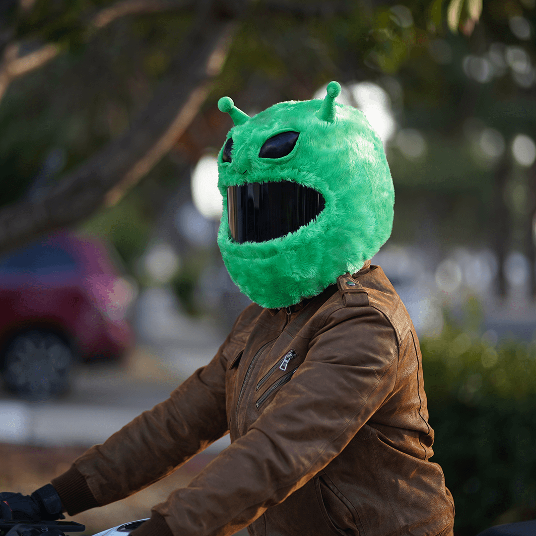 Motorcycle Helmet Cover - Alien