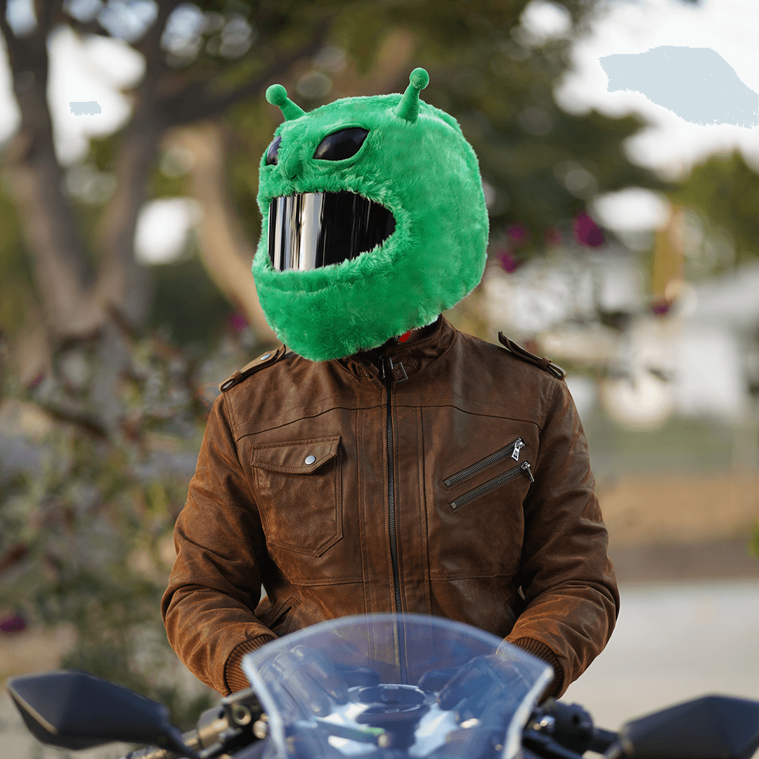 Motorcycle Helmet Cover - Alien