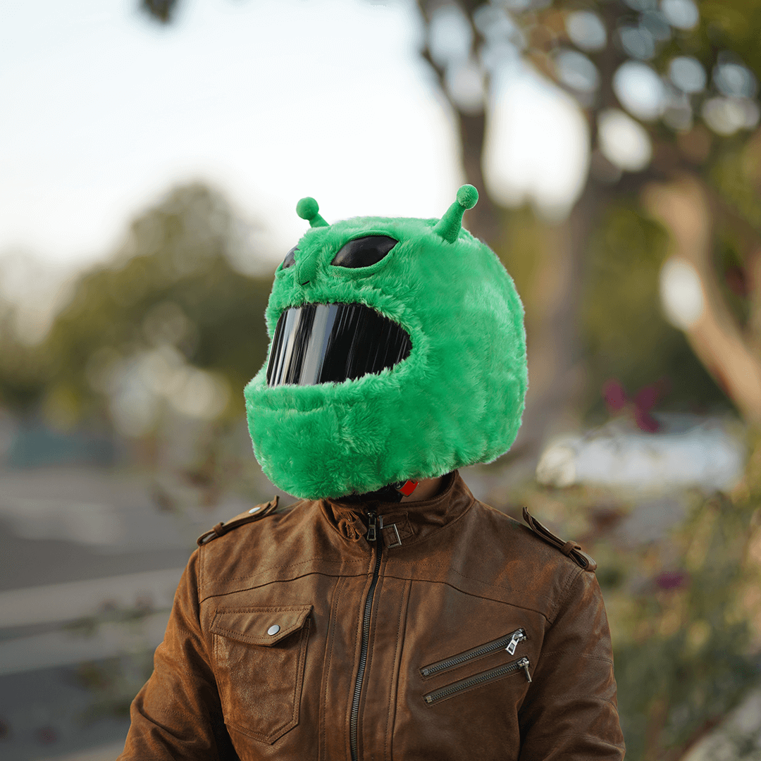 Motorcycle Helmet Cover - Alien