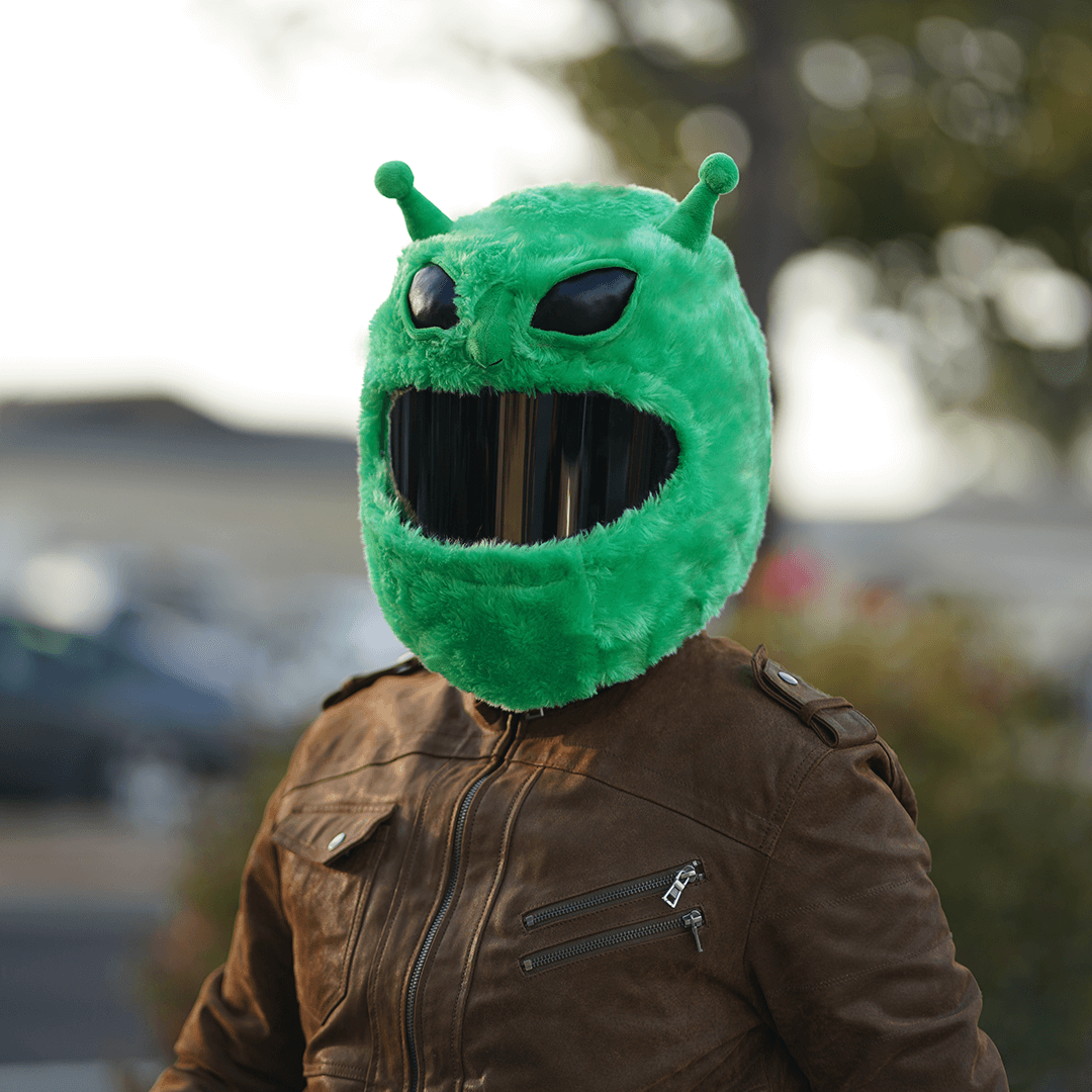 Motorcycle Helmet Cover - Alien