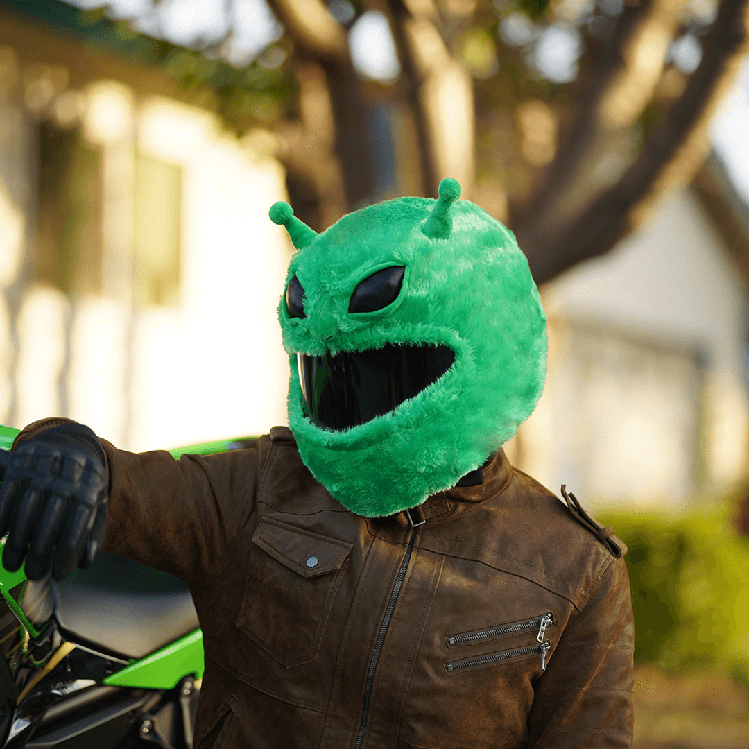 Motorcycle Helmet Cover - Alien