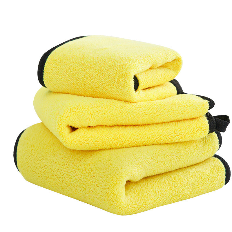 Professional double-sided coral fleece absorbent towel