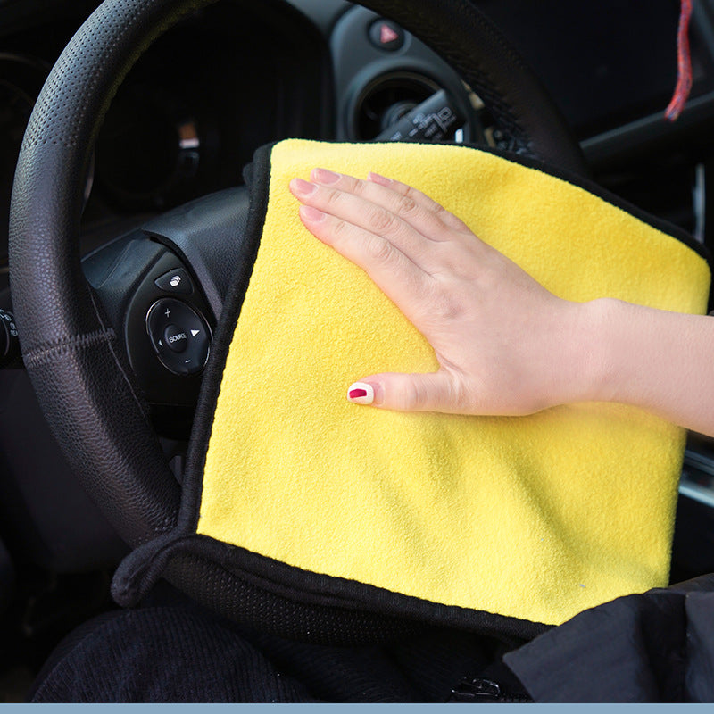 Professional double-sided coral fleece absorbent towel