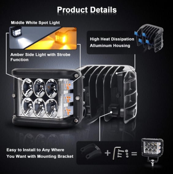 ⏰Last Day Promotion 49% OFF - Car Dual Sides LED Dual Color Light