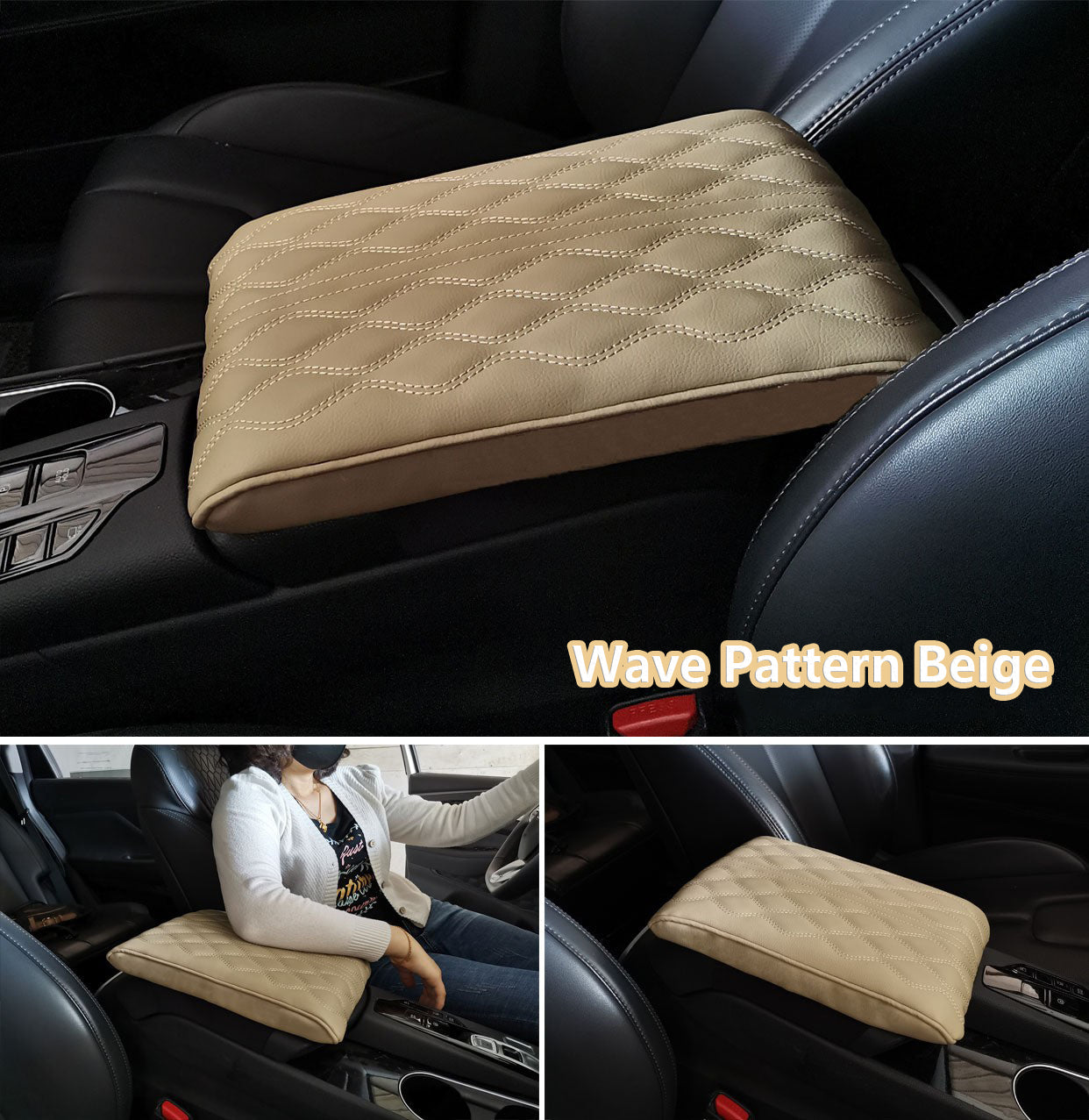 Leather Car Armrest Box Pad(Universal style-buy 2 free shipping）